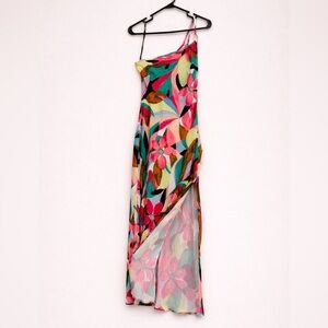 NWOT Forever 21 One-Shoulder Floral Statement Dress | Slit | Medium